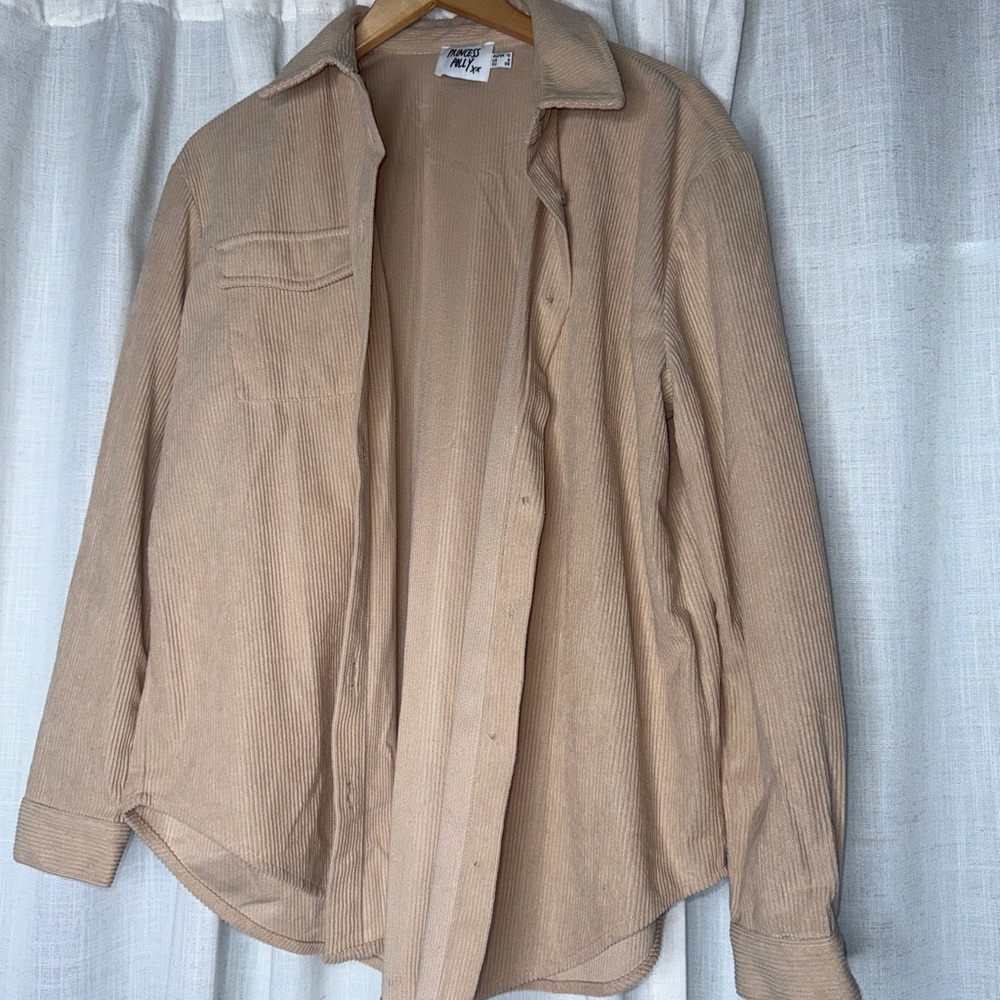 Princess Polly Beige Corduroy Shirt